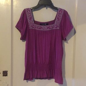 Boho Top with Stitching Details